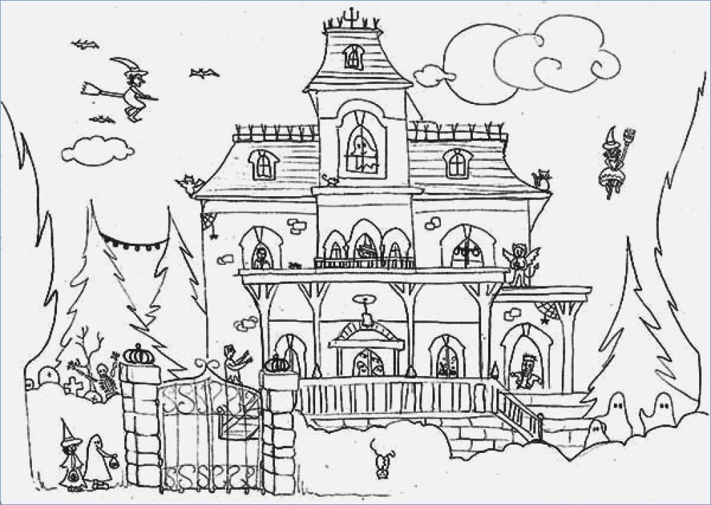 Halloween Coloring Pages Haunted House - Part 6